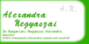 alexandra megyaszai business card